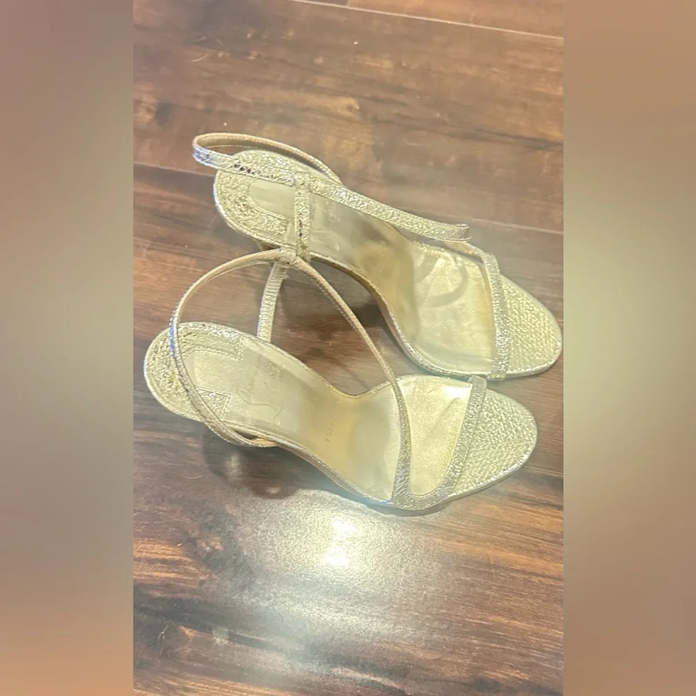 Christian Loubouton Rosalie Gold slingbacks